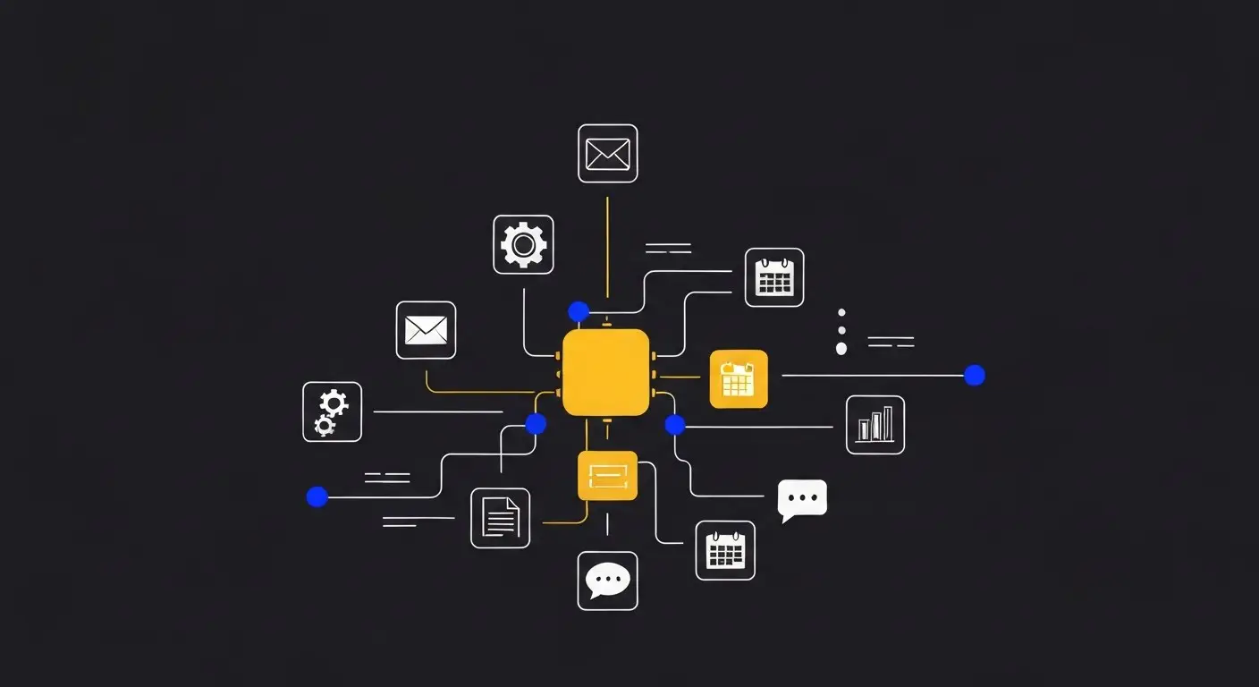 AI automatisering MKB: workflows die zakelijke tools koppelen via een centrale hub