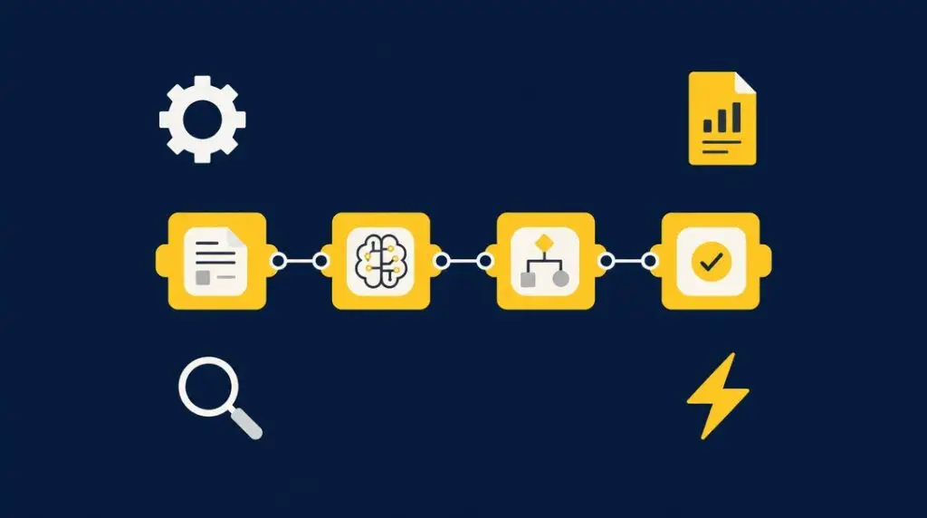flat vector ai workflow als keten van kleine stappen