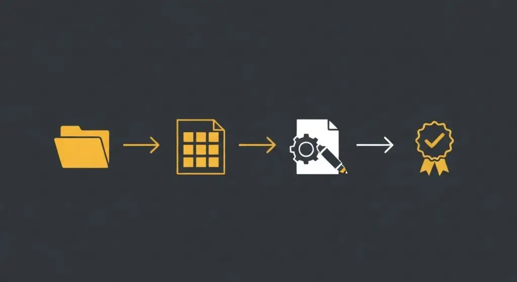 productpaginas optimaliseren in bulk: vier stappen structuur template ai-content schema