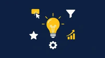 Conversie optimalisatie tips: gloeilamp met CRO-iconen voor quick wins