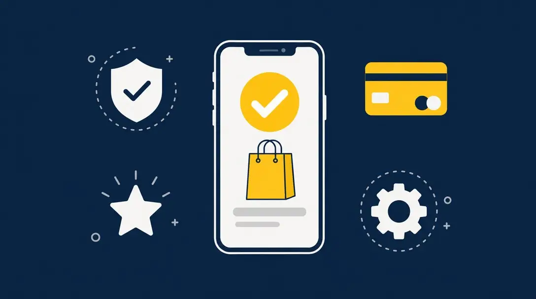 Mobiele checkout met vertrouwenssignalen voor conversie verhogen webshop