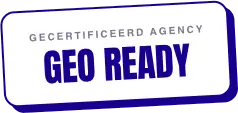 GEO Ready-badge: Yellify is gecertificeerd agency via Van SEO naar GEO